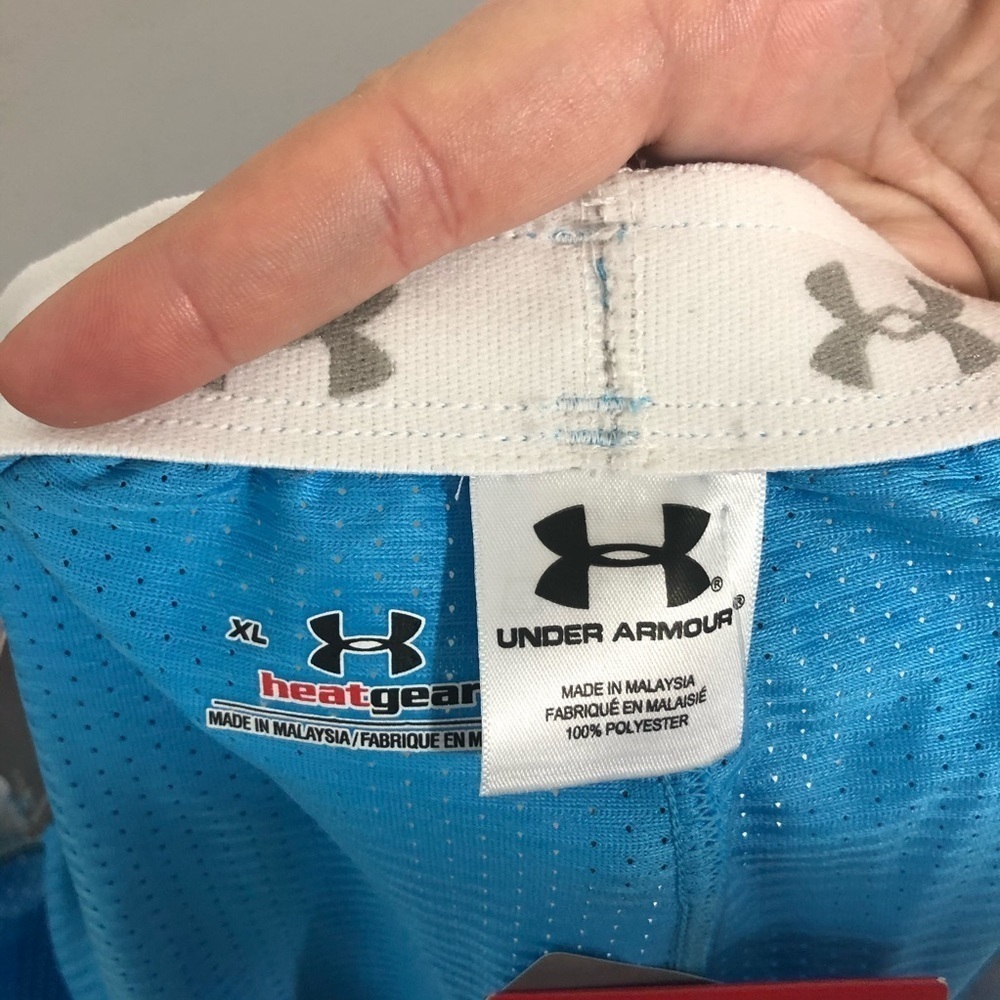 Under Armour Blue Gym Shorts NWT XL Heat Gear - Picture 7 of 9